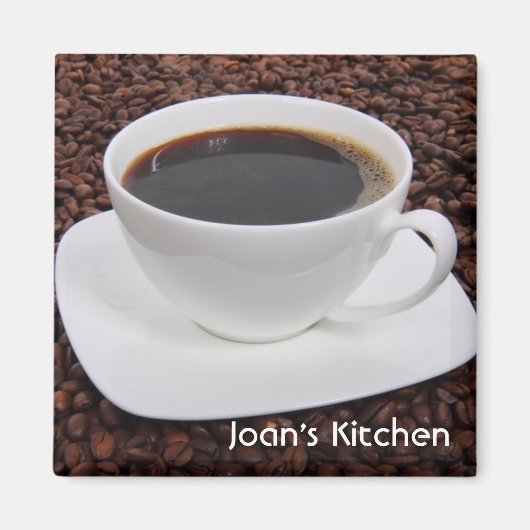 Koffieboon Mok magneet (Voorkant)