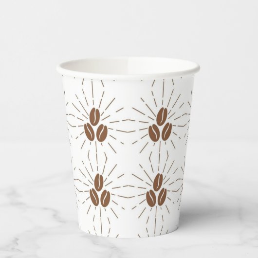 Koffieboon Party Cups Papieren Bekers (Links)