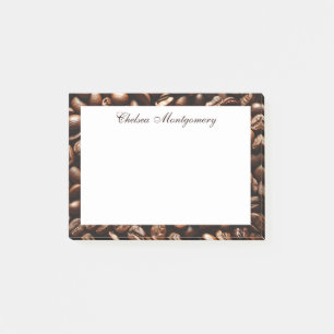 Koffieboon patroon gepersonaliseerd post-it® notes