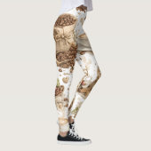 Koffieboon Patroon Leggings (Rechts)
