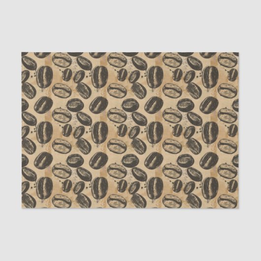 koffieboon Pattern Wallpaper Decoupage Tissuepapier (Voorkant)