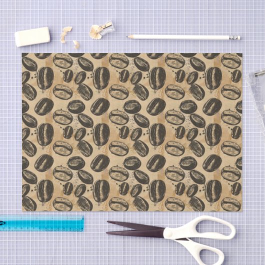  koffieboon Pattern Wallpaper Decoupage Tissuepapier (Craft)