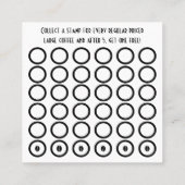 Koffieboon postzegel kaart klantenkaartje (Achterkant)