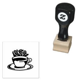 Koffieboon rubberen stempel vet icon