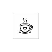 Koffieboon rubberen stempel vet icoon (Afrduk)