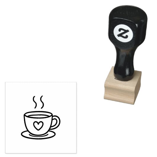 Koffieboon rubberen stempel vet icoon (Gestempeld)