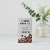 Koffieboon Verticaal Visitekaartje (Staand voorkant)