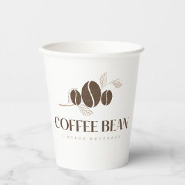 Koffieboon vintage drank papieren bekers