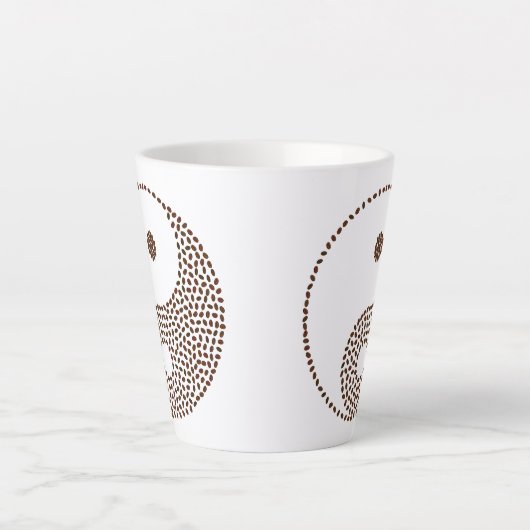 Koffieboon Yin/Yang Latte Mok (Voorkant)