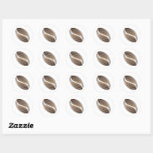 koffieboonlagen ronde sticker (Vel)