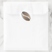 koffieboonlagen ronde sticker (Tas)