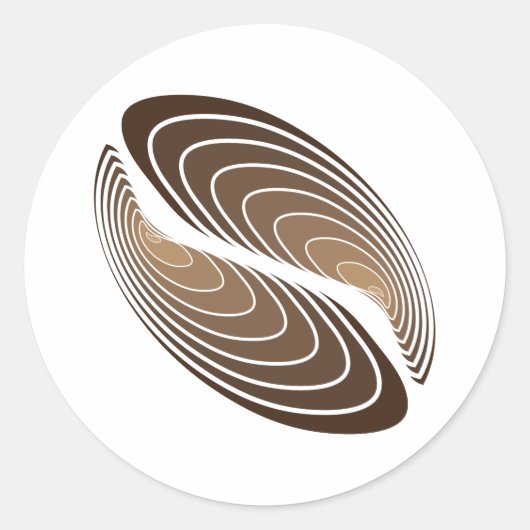 koffieboonlagen ronde sticker (Voorkant)