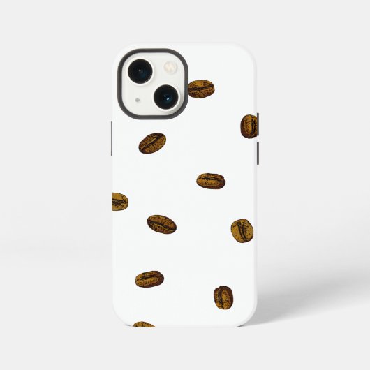 Koffieboonpatroon iPhone Hoesje (Achterkant)