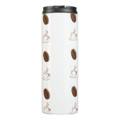Koffieboonpatroon koffiebeker. thermosbeker (Achterkant)