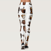 Koffieboonpatroon Leggings (Achterkant)