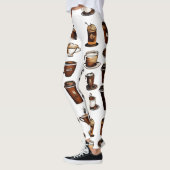 Koffieboonpatroon Leggings (Links)