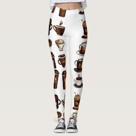 Koffieboonpatroon Leggings
