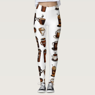 Koffieboonpatroon Leggings