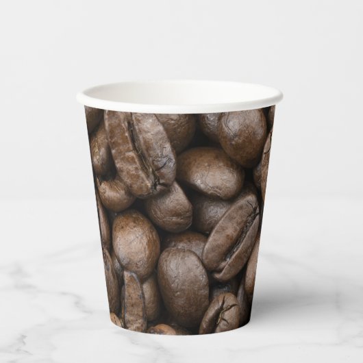 Koffieboonpatroon papieren bekers (Voorkant)