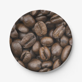 Koffieboonpatroon Papieren Bordje