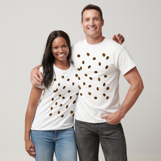 Koffieboonpatroon T-shirt (Unisex)