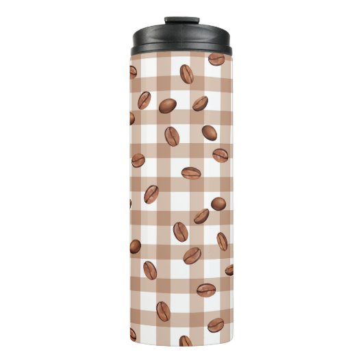 Koffieboonpatroon Thermosbeker (Voorkant)