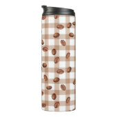 Koffieboonpatroon Thermosbeker (Geroteerd rechts)