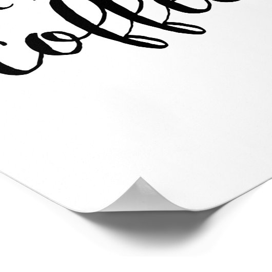 Koffiebord, eerste Koffiekeukenkunst Poster (Hoek)