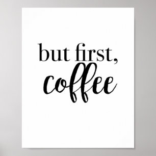 Koffiebord, eerste Koffiekeukenkunst Poster