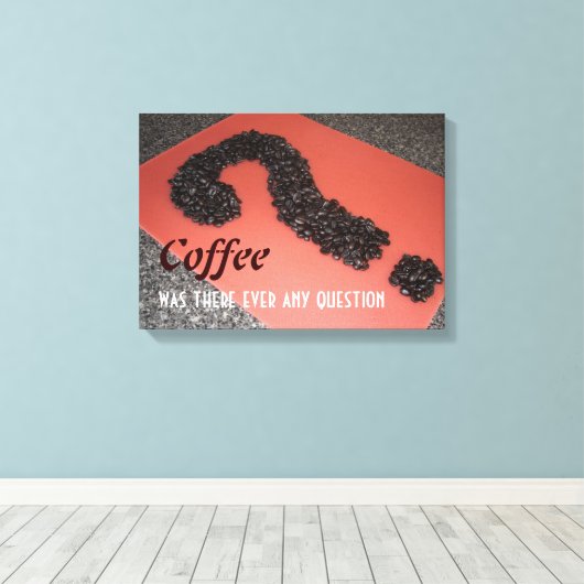 Koffiebord met koffiebonen canvas afdruk (Insitu (Houten vloer))