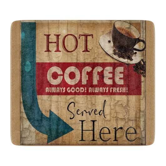  koffiebord snijplank (Voorkant)