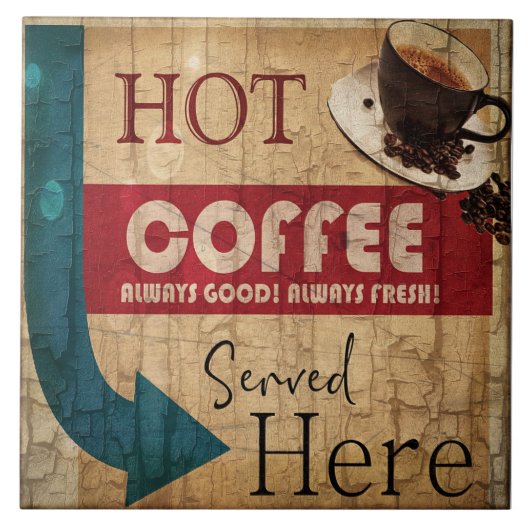  koffiebord tegeltje (Voorkant)