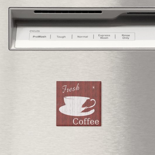 Koffiebord, verzegeld - rood magneet (Insitu (Vaatwasser))