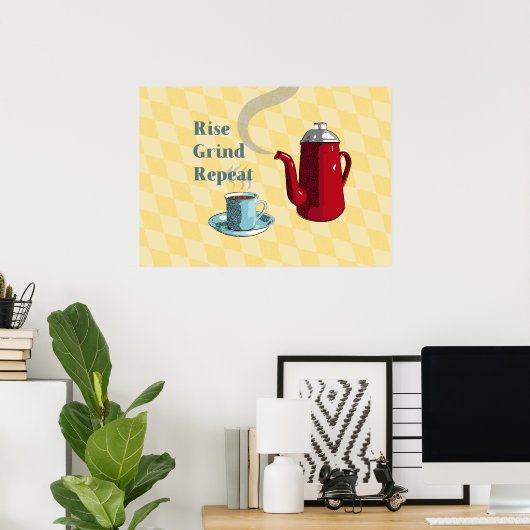 Koffiebord voor Middeleeeuw Poster (Thuiskantoor)