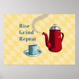 Koffiebord voor Middeleeeuw Poster