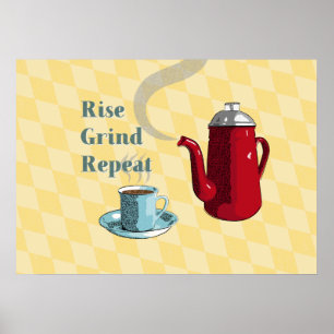 Koffiebord voor Middeleeeuw Poster