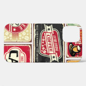 Koffieborden en labels collectie. Retro en vint Case-Mate iPhone Case (Achterkant (horizontaal))