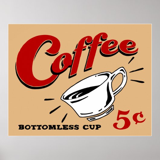 Koffiebotbeker Poster (Voorkant)