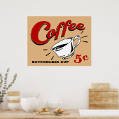 Koffiebotbeker Poster (Keuken)
