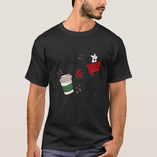 Koffieboten en shoppingtrips t-shirt (Voorkant)