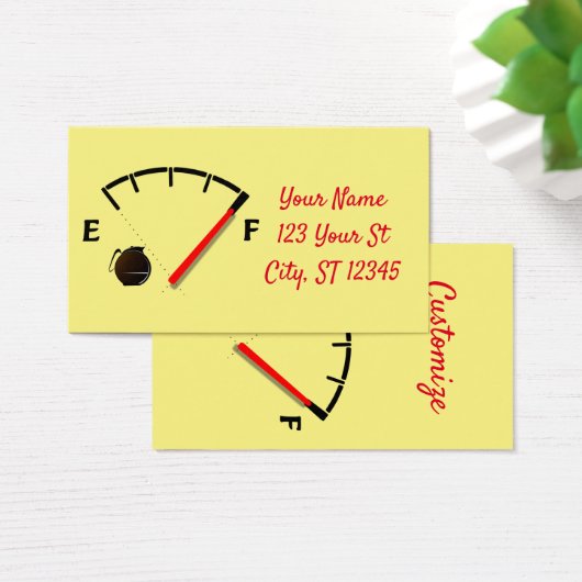 Koffiebrandstof met volledige Thunder_Cove Visitekaartje (Bureau)