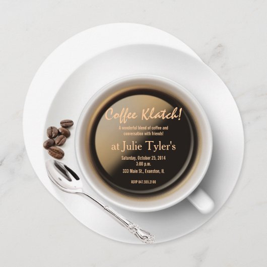 koffiebratch uitnodiging (Voorkant / Achterkant)