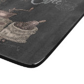 Koffiebreinkrijt art. glazen snijraad snijplank (Hoek)