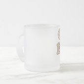 Koffiebrekers-achtige Mok van gekookt glas (Voorkant links)