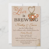 Koffiebridal Shower-uitnodiging Kaart (Voorkant)