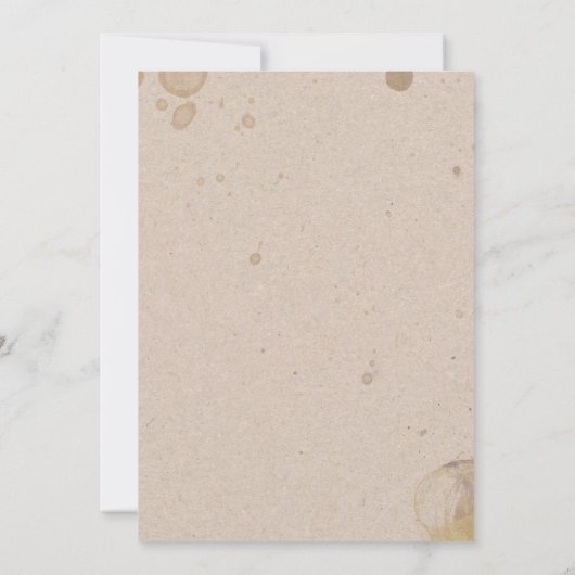 Koffiebridal Shower-uitnodiging Kaart (Achterkant)