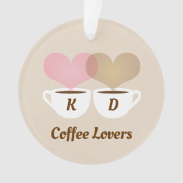 Koffiebroodjes Roze bruine Initialen voor aangepas Ornament