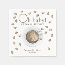 Koffiebrouwen Baby shower Servet