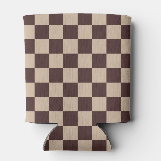 koffiebruin dambord blikjeskoeler (Achterkant)