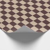 koffiebruin dambord cadeaupapier (Hoek)